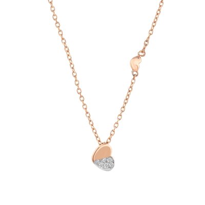 0,04 Karat Pırlanta Kalp Kolye - 2