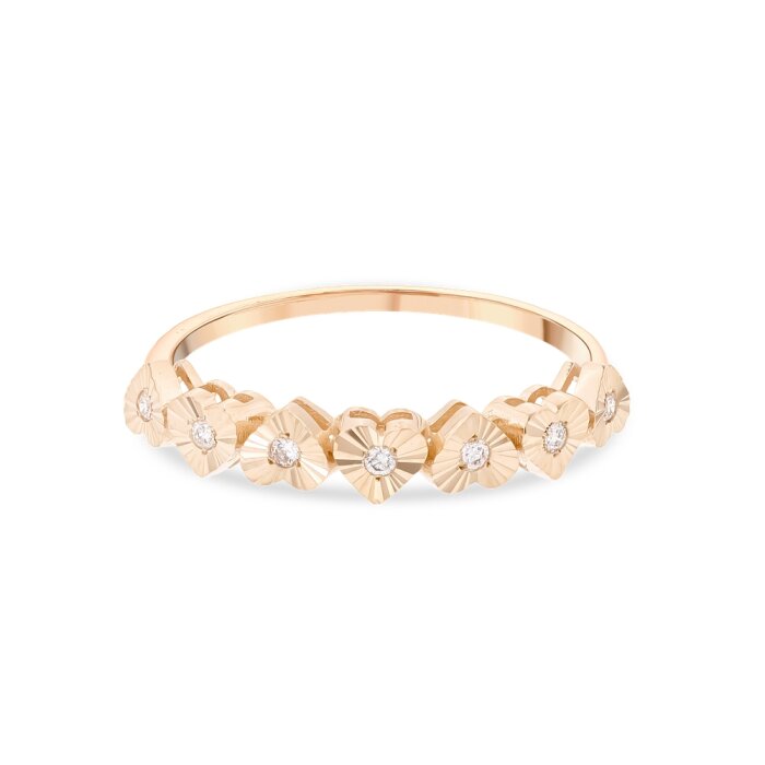 0,07 Karat Pırlanta Kalp Yüzük