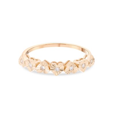 0,07 Karat Pırlanta Kalp Yüzük - 2