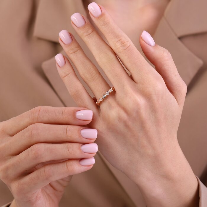 0,07 Karat Pırlanta Kalp Yüzük