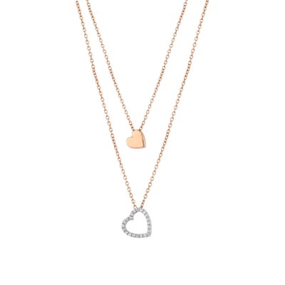 0,12 Karat Pırlanta Kalp Kolye - 1