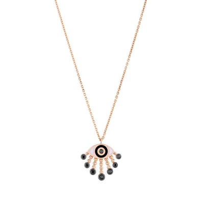 0,15 Karat Siyah Pırlantalı Kolye (Küçük Boy)