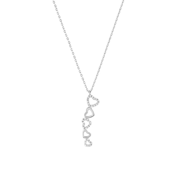 0,16 Karat Pırlanta Kalp Kolye