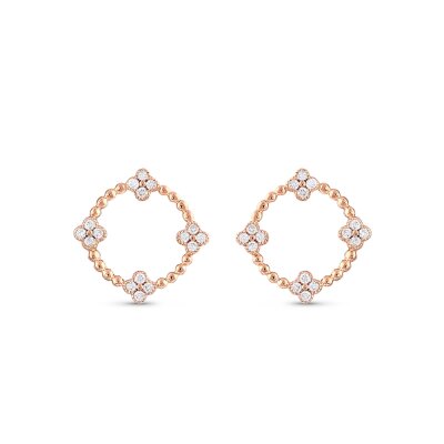 0,19 Karat Pırlanta Yonca Küpe - 2