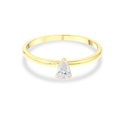 0,20 Karat Pırlanta Damla Tektaş Yüzük - 2