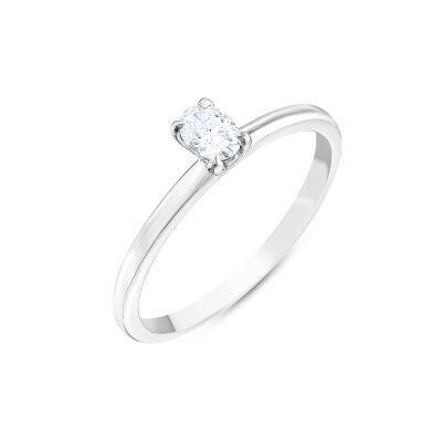 0,30 Karat Pırlanta Oval Tektaş Yüzük  - 1