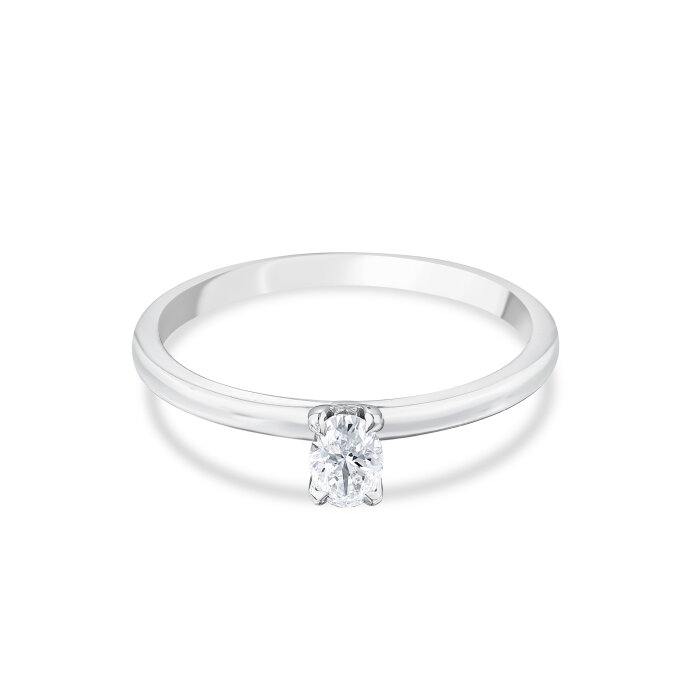 0,30 Karat Pırlanta Oval Tektaş Yüzük 