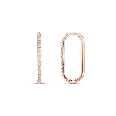 0,33 Karat Pırlanta Halka Küpe - 1