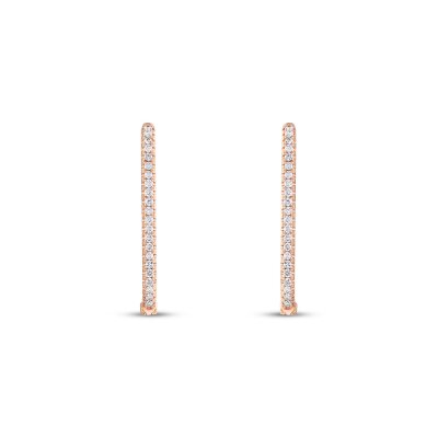 0,33 Karat Pırlanta Halka Küpe - 2