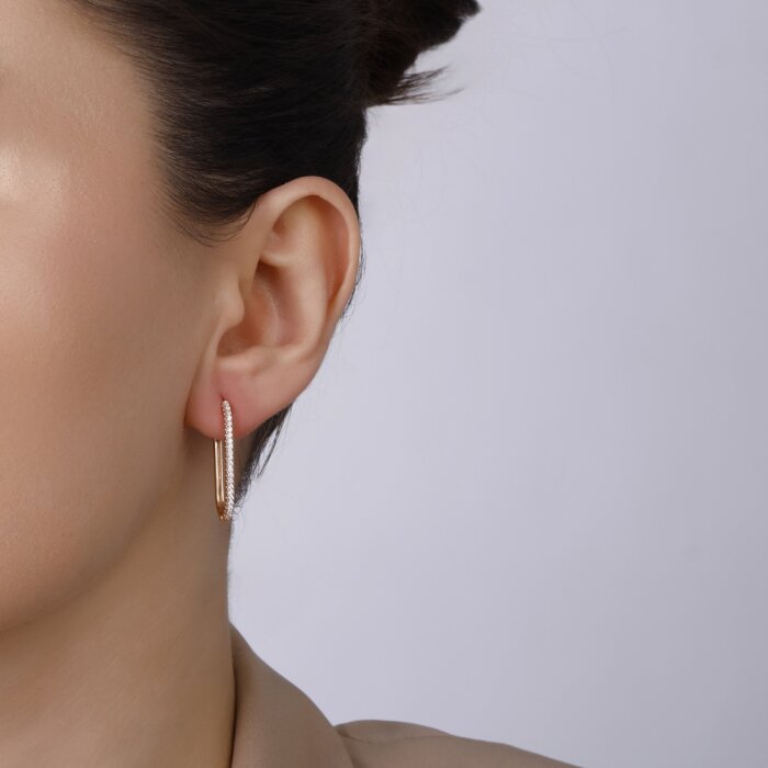 0,33 Karat Pırlanta Halka Küpe