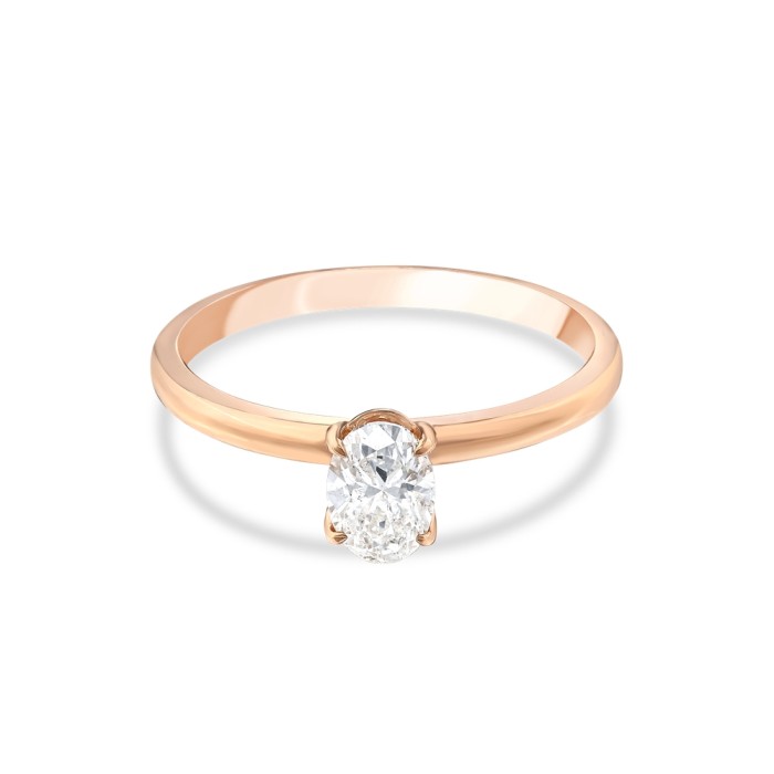 0,50 Karat Pırlanta Oval Tektaş Yüzük