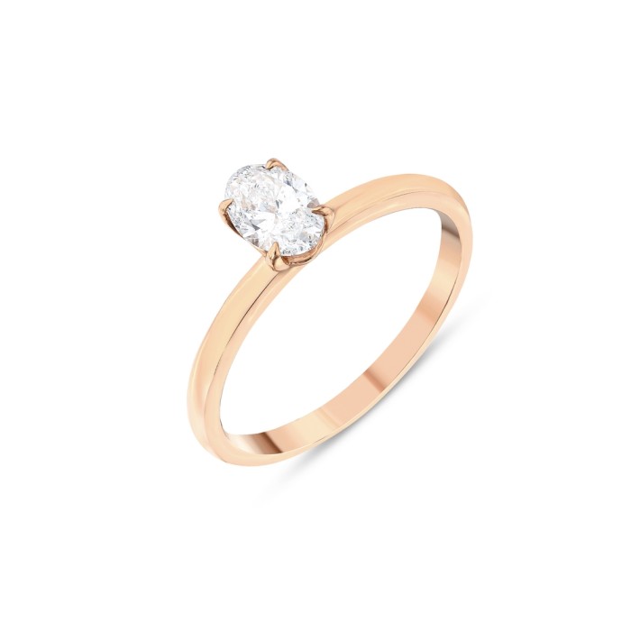 0,50 Karat Pırlanta Oval Tektaş Yüzük