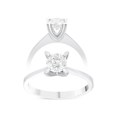 0,50 Karat Pırlanta Tektaş Yüzük  - 1