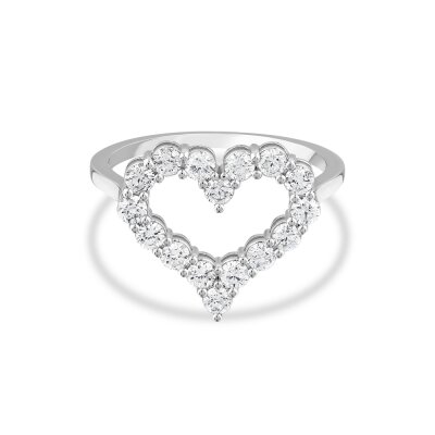 0,74 Karat Pırlanta Kalp Yüzük - 1