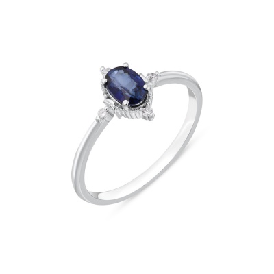 1,25 Karat Pırlantalı Safir Yüzük