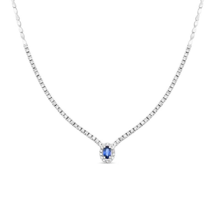 1,31 Karat Pırlanta Safir Gerdanlık