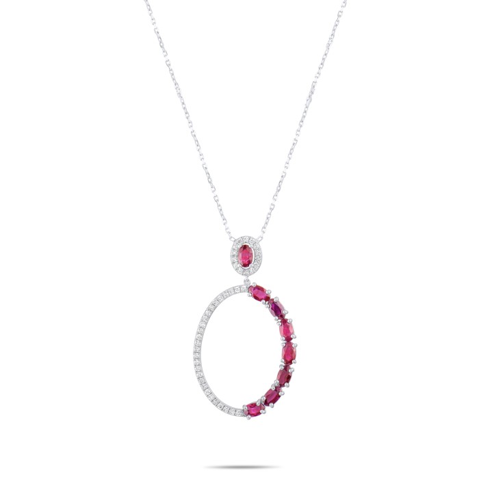 2,82 Karat Pırlanta Yakut Kolye