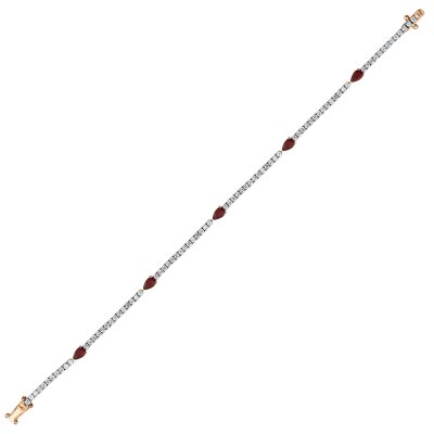 3,07 Karat Pırlanta Yakut Damla Bileklik - 2