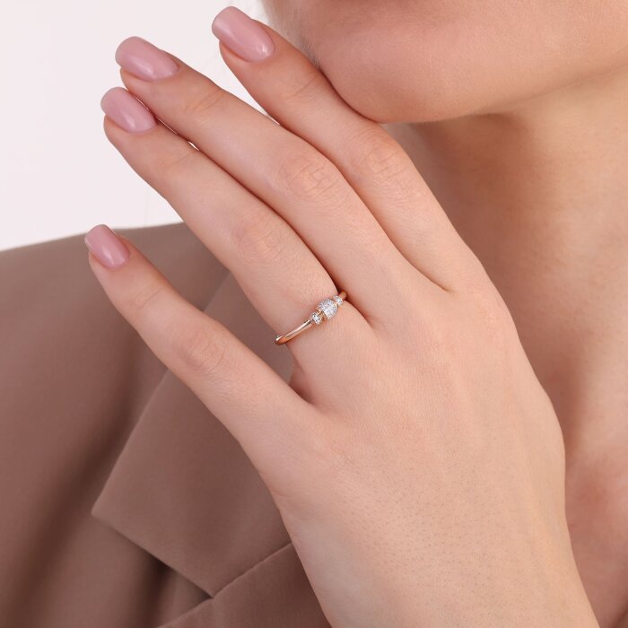 Sempre 0,09 Karat Pırlanta Vion Yüzük