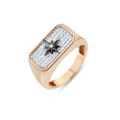 Sempre 0,25 Karat Pırlanta Mühr Yüzük - 1