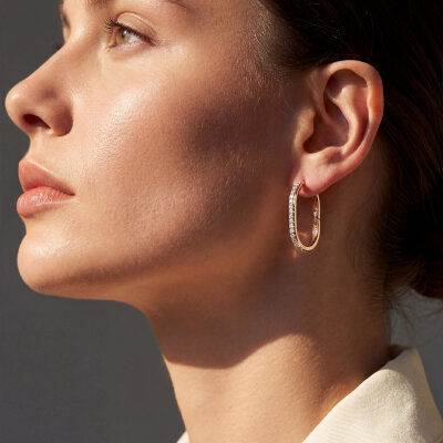 Sempre 0,27 Karat Pırlanta Yalın Küpe - 3