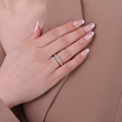 Sempre 0,30 Karat Pırlanta Trio Yüzük - 3