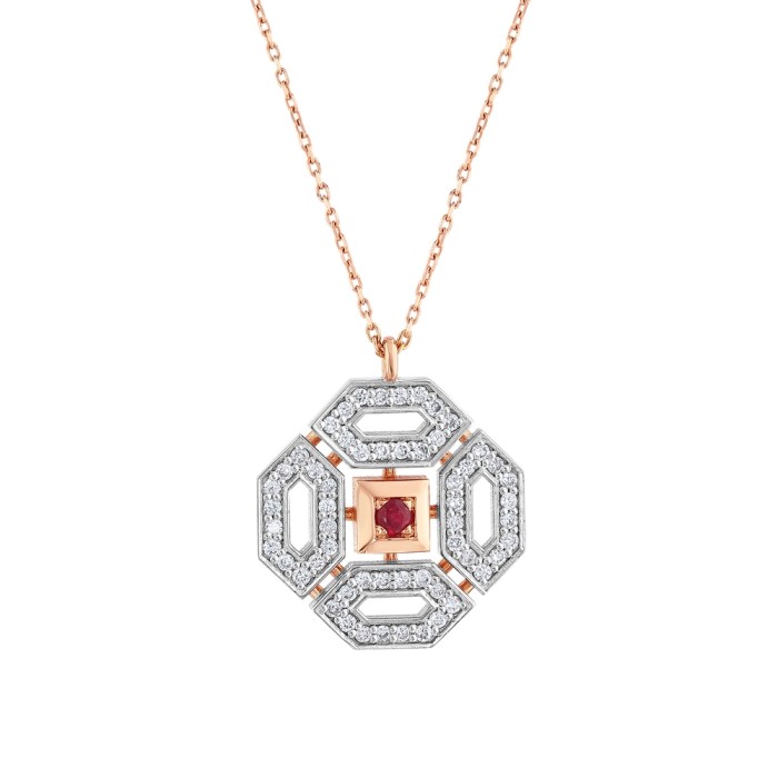 Star x Aura 0,29 Karat Pırlanta Yakut Kolye