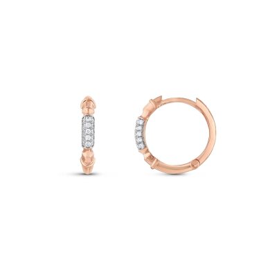 0,30 Karat Pırlanta Halka Küpe - 1